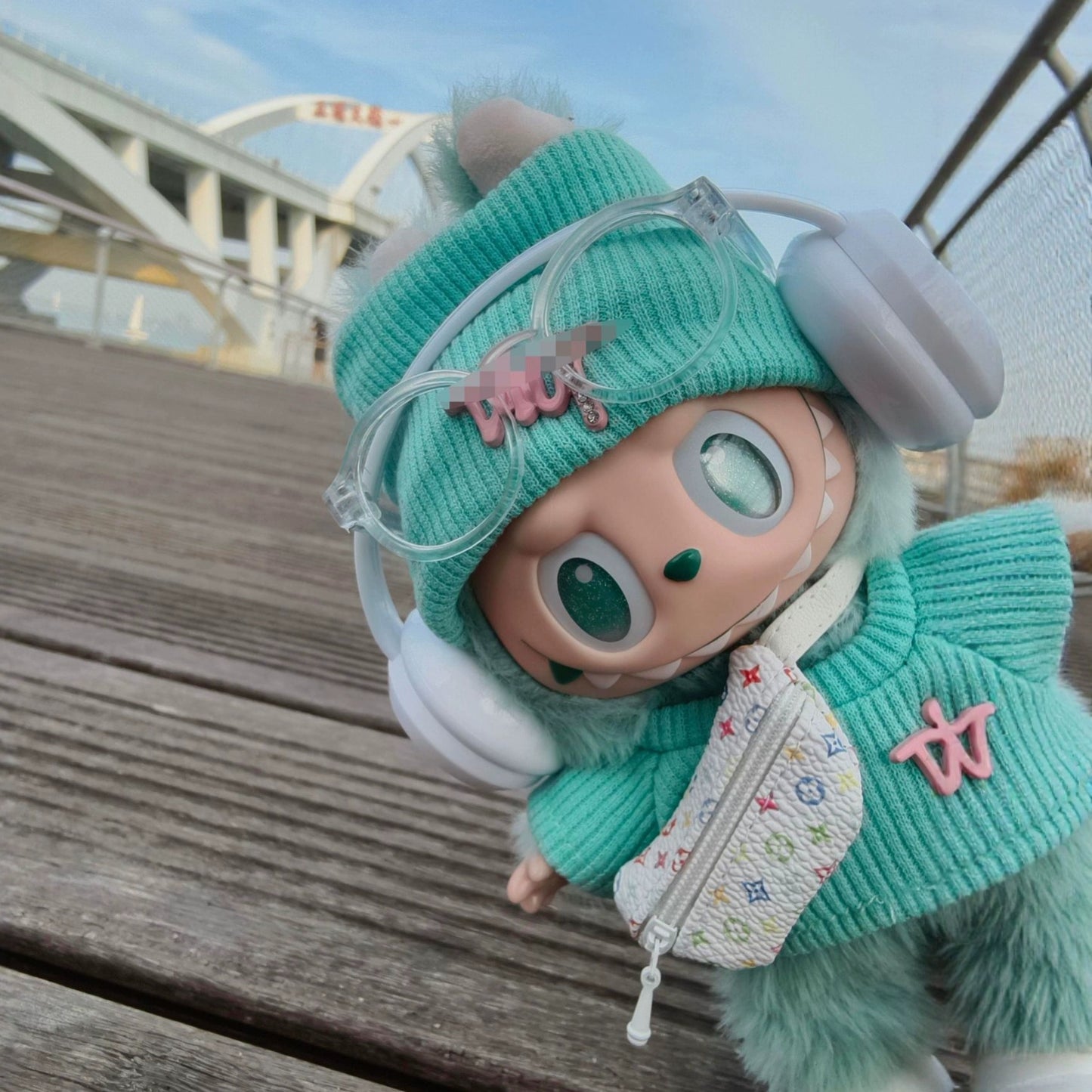 Labubu Aqua Blue Streetwear Outfit