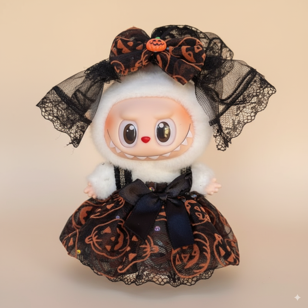 Labubu Halloween Lace Pumpkin Dress