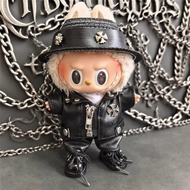Labubu Punk Rock Leather Outfit