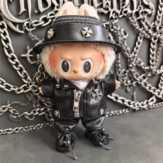 Labubu Punk Rock Leather Outfit